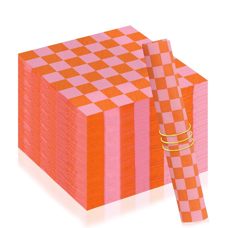 Rød Picnic Plaid Papirserviet